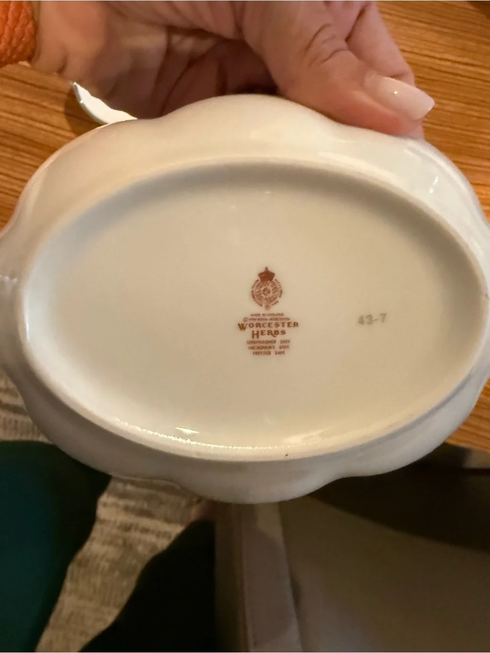 Royal Worcester Herbs candy or condiment dishes. Set of 2.